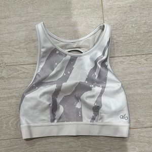 Alo White and Gray Sports Bra size small